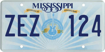 MS license plate ZEZ124