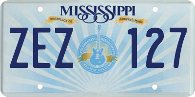 MS license plate ZEZ127