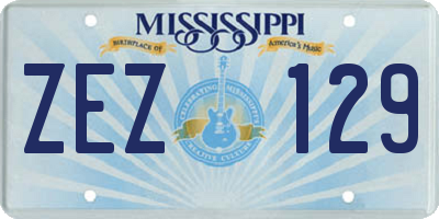 MS license plate ZEZ129