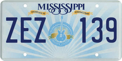 MS license plate ZEZ139