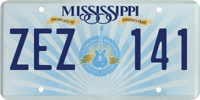 MS license plate ZEZ141