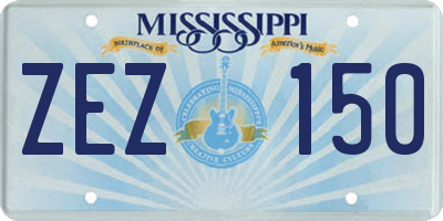 MS license plate ZEZ150