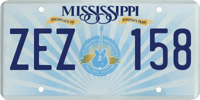 MS license plate ZEZ158