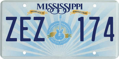 MS license plate ZEZ174