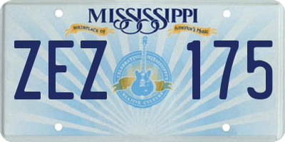 MS license plate ZEZ175
