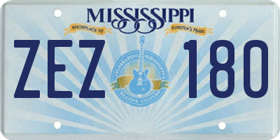 MS license plate ZEZ180