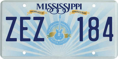 MS license plate ZEZ184