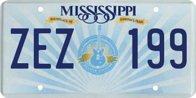 MS license plate ZEZ199