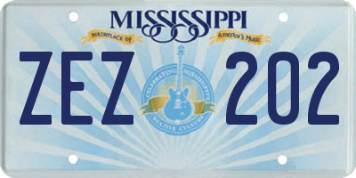 MS license plate ZEZ202