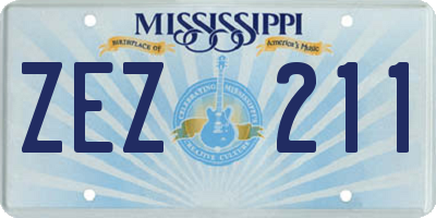 MS license plate ZEZ211