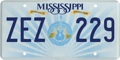 MS license plate ZEZ229