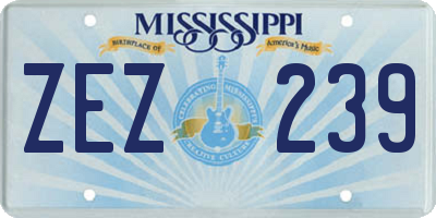 MS license plate ZEZ239