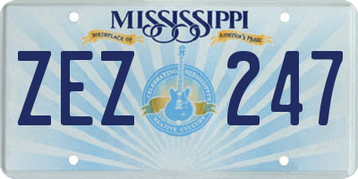 MS license plate ZEZ247