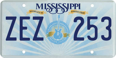 MS license plate ZEZ253