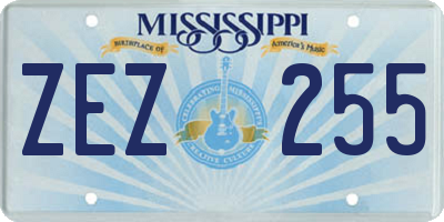 MS license plate ZEZ255