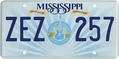 MS license plate ZEZ257