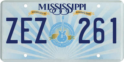 MS license plate ZEZ261