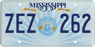 MS license plate ZEZ262