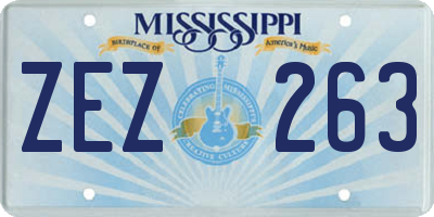 MS license plate ZEZ263