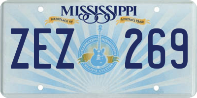 MS license plate ZEZ269