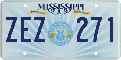 MS license plate ZEZ271