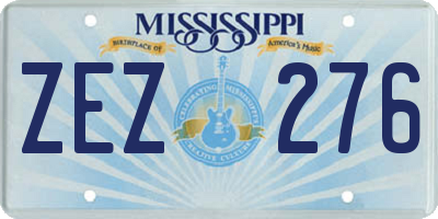 MS license plate ZEZ276