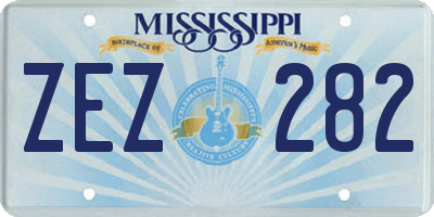 MS license plate ZEZ282