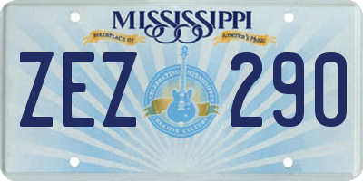 MS license plate ZEZ290