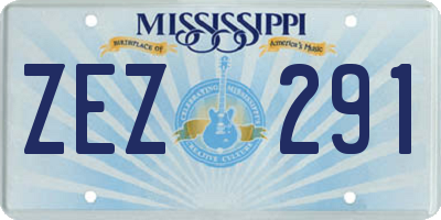 MS license plate ZEZ291
