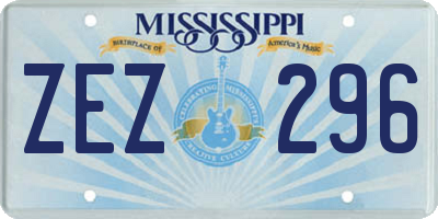 MS license plate ZEZ296