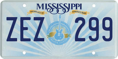 MS license plate ZEZ299