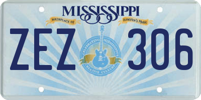 MS license plate ZEZ306
