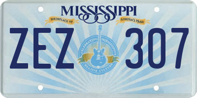 MS license plate ZEZ307