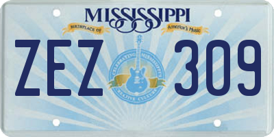 MS license plate ZEZ309