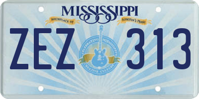 MS license plate ZEZ313