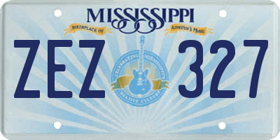 MS license plate ZEZ327