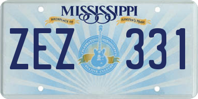 MS license plate ZEZ331