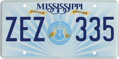 MS license plate ZEZ335