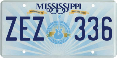 MS license plate ZEZ336