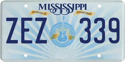 MS license plate ZEZ339