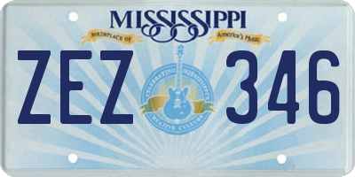 MS license plate ZEZ346