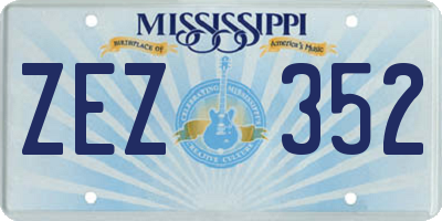 MS license plate ZEZ352