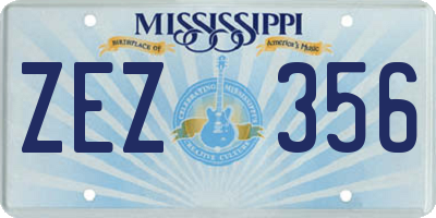 MS license plate ZEZ356