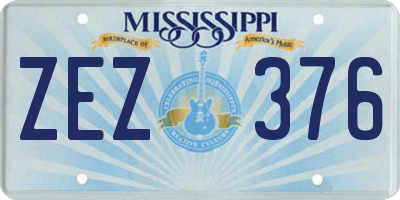 MS license plate ZEZ376