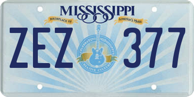 MS license plate ZEZ377