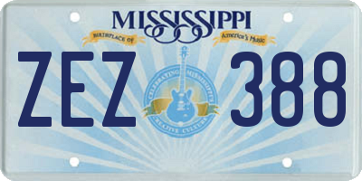 MS license plate ZEZ388