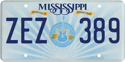 MS license plate ZEZ389