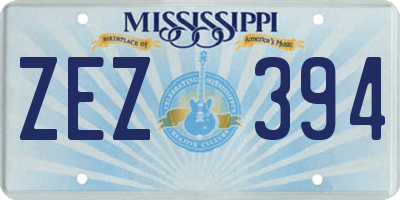 MS license plate ZEZ394