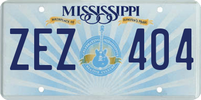 MS license plate ZEZ404