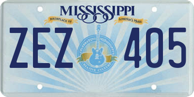 MS license plate ZEZ405